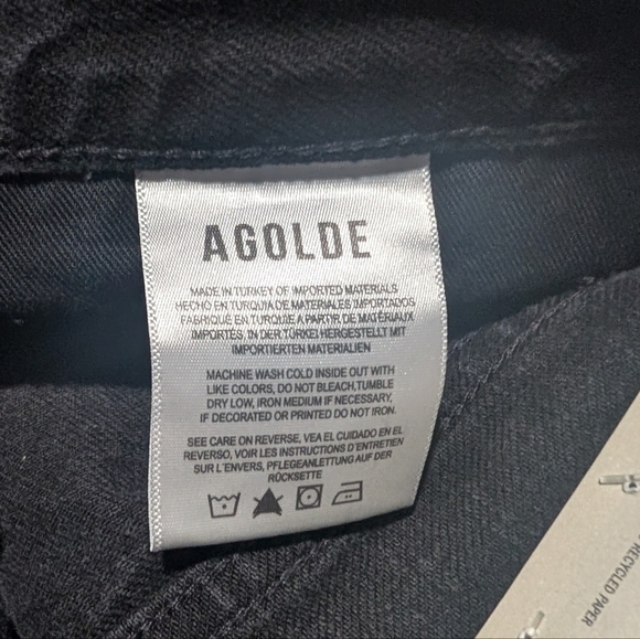 NWT Agolde | Clara Low Rise Baggy Flare Jeans in Mascara - Picture 8 of 14